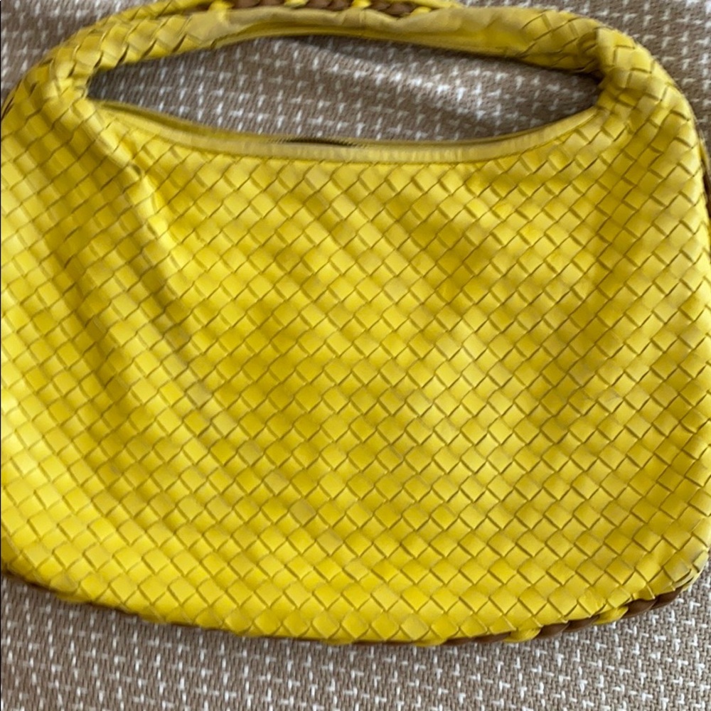 Bottega Veneta shoulder purse. Yellow